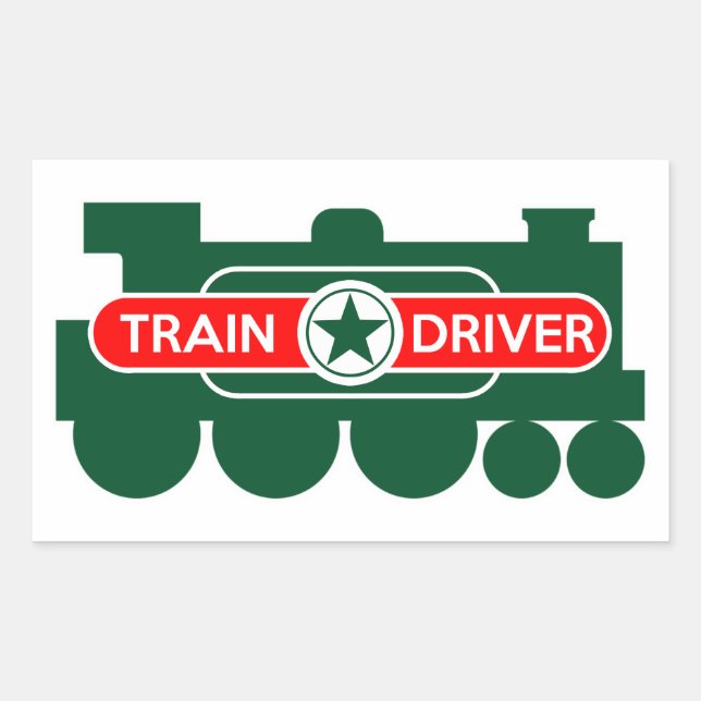 Train Driver Rectangular Sticker (Front)