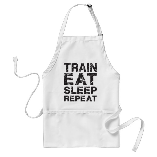 Train, Eat, Sleep, Repeat Standard Apron (Front)