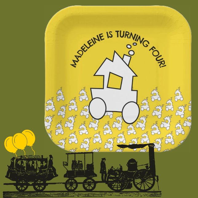 Train Engine Birthday Party Paper Plates (Creator Uploaded)