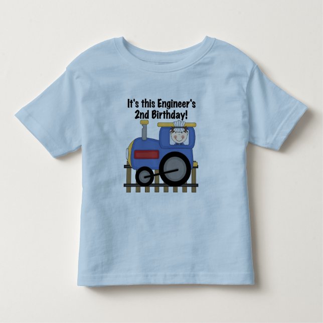 Train Engineer 2nd Birthday Tshirts and Gifts (Front)