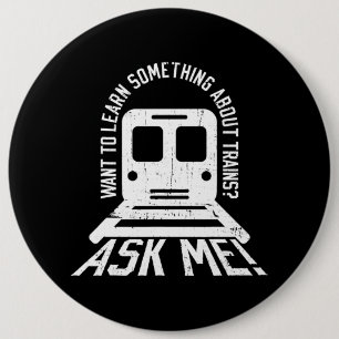 Train Engineer And Railroad Engine Worker Railroad 6 Cm Round Badge