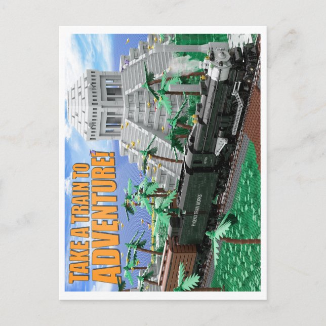 Train Expedition to Ancient Ruins Postcard (Front)