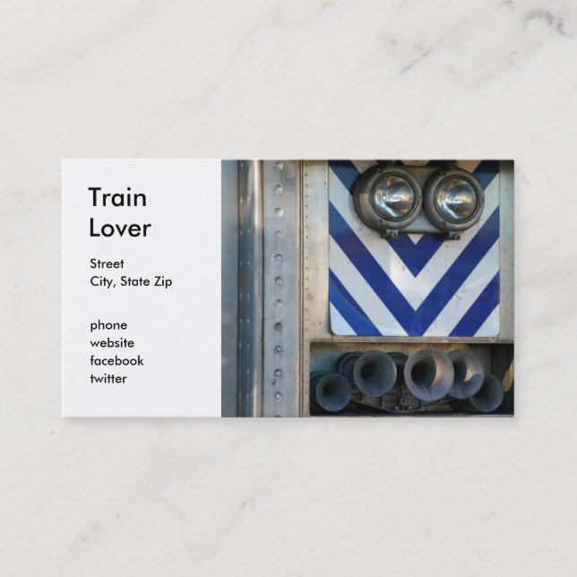 Train Face Business Card (Front)