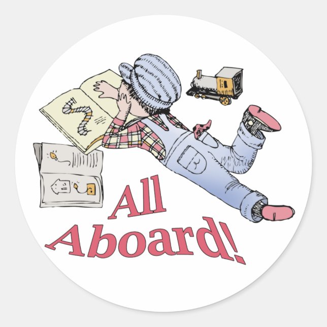 Train Fanatic Classic Round Sticker (Front)