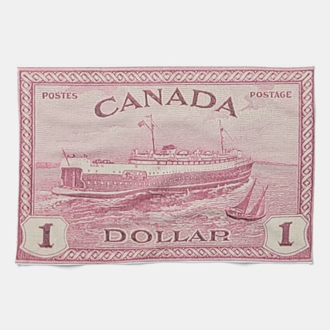 Train Ferry PEI Kitchen Towel (Horizontal)