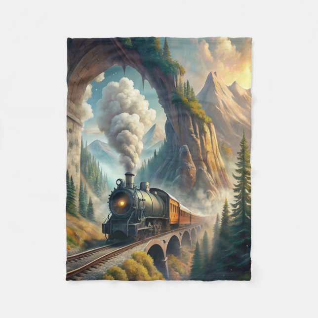 Train Fleece Blanket (Front)