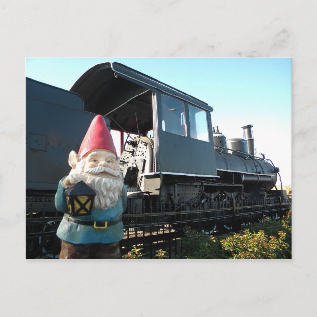 Train Gnome Postcard (Front)