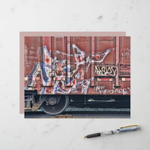 Train Graffiti Grunge Colourful Urban Street Art
