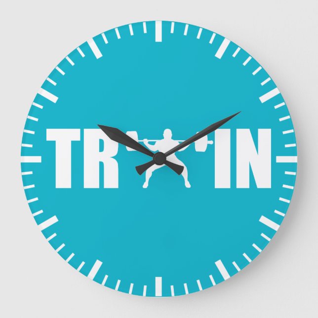 TRAIN - Gym Motivation Large Clock (Front)