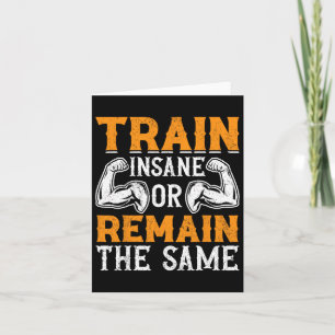 Train Hard Graphic For Bodybuilding Fans  Card