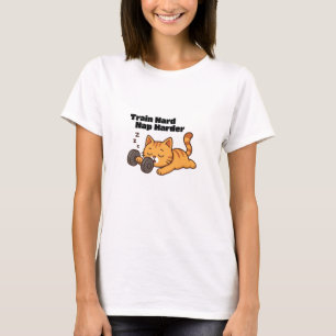 Train Hard. Nap Harder - Funny Women's Gym T-Shirt