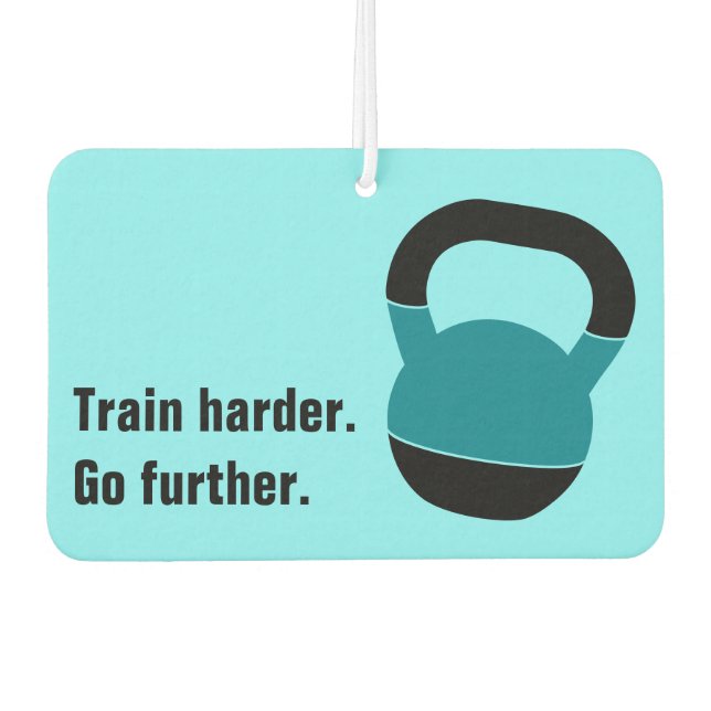 Train Harder, Go Further - Electric Blue Car Air Freshener (Front)