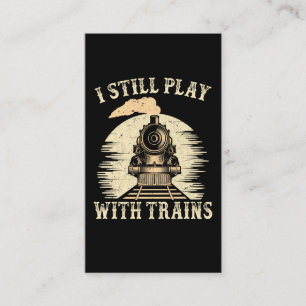 Train Humour Locomotive Trainspotter Railroad Business Card