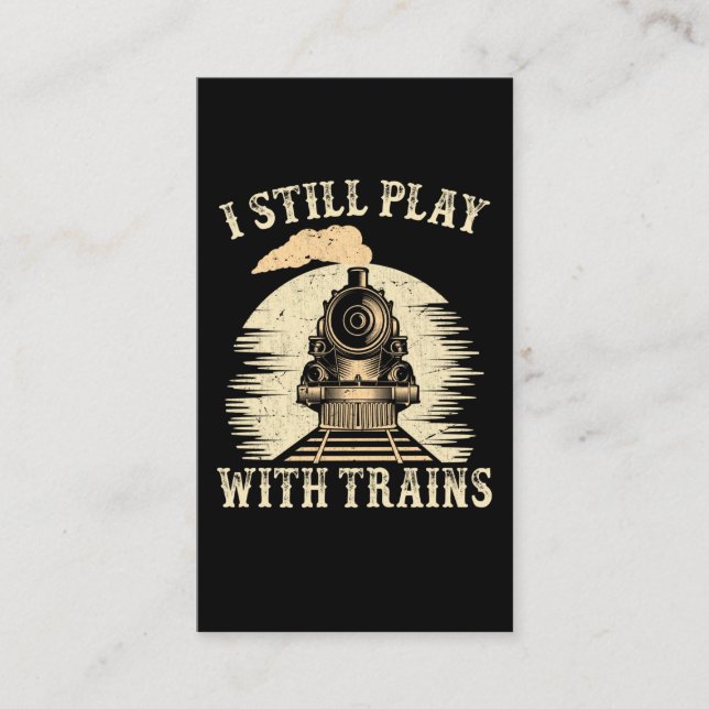 Train Humour Locomotive Trainspotter Railroad Business Card (Front)