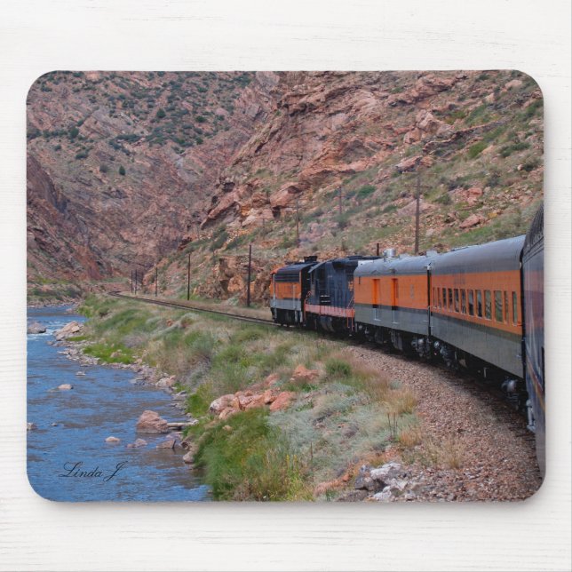 Train in a Gorge Mousepad (Front)