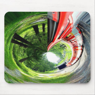 Train in future time event art mouse pad
