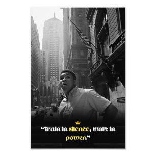 "Train in Silence, Walk in Power" – Motivational Photo Print
