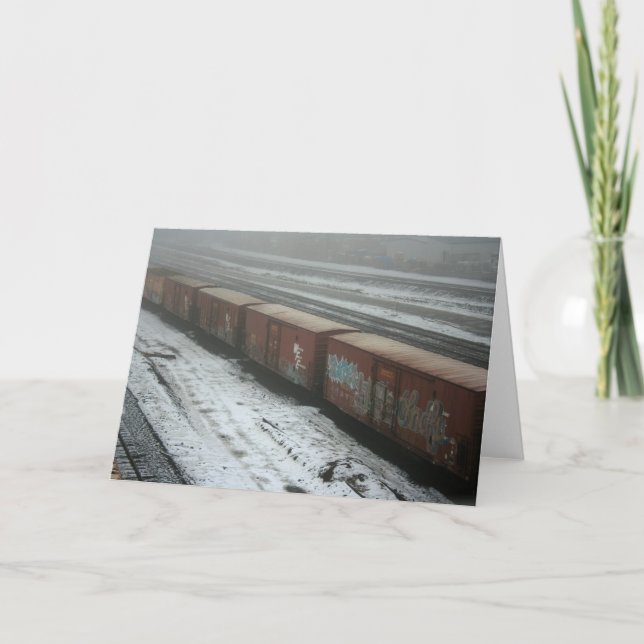 Train in snow card (Front)