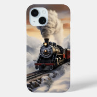 Train in Snowy Mountains