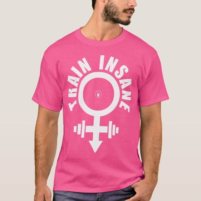 Train Insane C791 Gym Rabbit 	 Workout Weightlifti T-Shirt (Front)