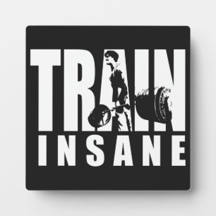 TRAIN INSANE - Deadlift - Gym Workout Motivational Plaque