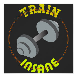 Train Insane Gym and Fitness Poster