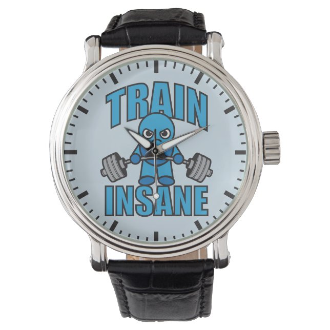 TRAIN INSANE Kawaii Weightlifter Deadlift Workout Watch (Front)