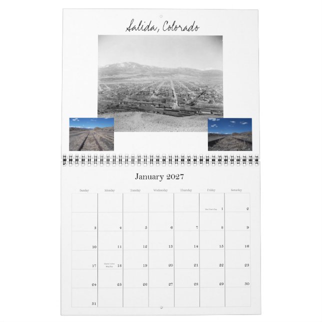 Train Inspired Calendar (Jan 2027)