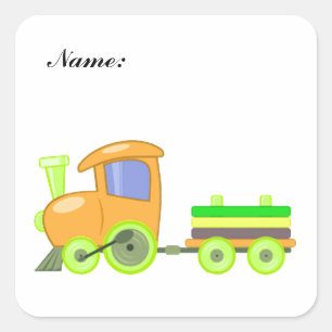 Train Kids Book Name Sticker