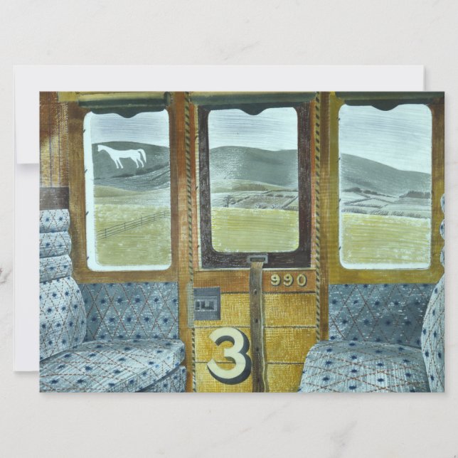 Train Landscape (by Eric Ravilious) Card (Front)