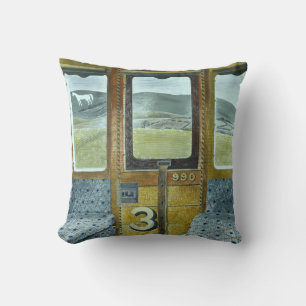 Train Landscape (by Eric Ravilious) Cushion