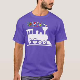 Train Latin Countries Flag Hispanic Heritage Month T-Shirt