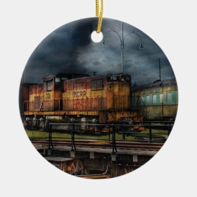 Train - Let's go for a spin Ceramic Tree Decoration (Front)