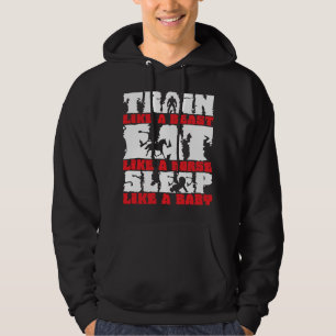 Train Like A Beast - Gym and Fitness Motivation Hoodie