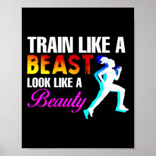 Train Like A Look Like A Beauty Fitness  Poster