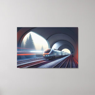 Train Locomotive Canvas Print
