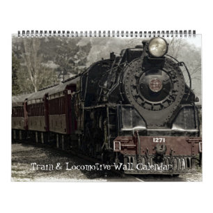 Train & Locomotive Wall Calendar