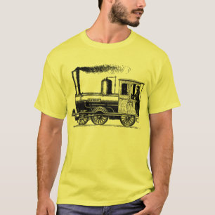 train modern vintage tshirt