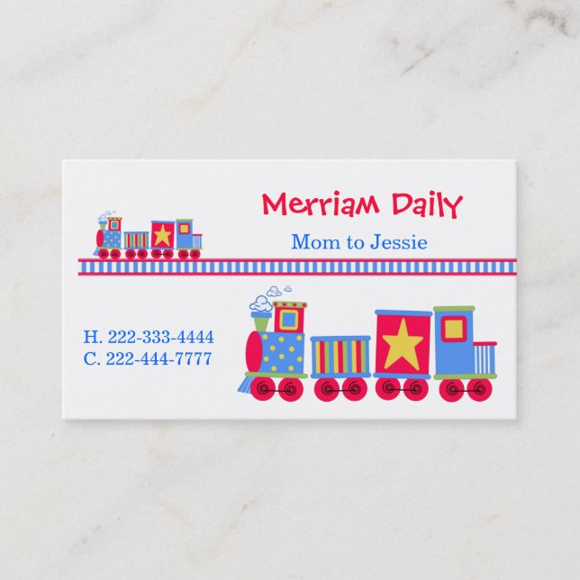 Train Mummy Play Date Card (Front)