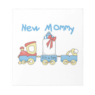 Train New Mummy It's a Boy Gifts Notepad