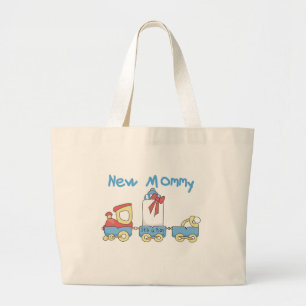 Train New Mummy of Boy tshirts and Gifts Large Tote Bag