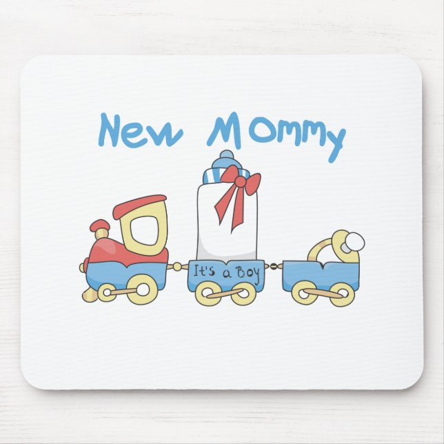 Train New Mummy of Boy tshirts and Gifts Mouse Pad (Front)