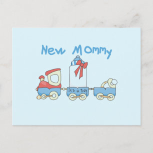 Train New Mummy of Boy tshirts and Gifts Postcard