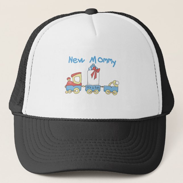 Train New Mummy of Boy tshirts and Gifts Trucker Hat (Front)