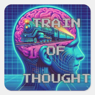 Train of Thought Square Sticker