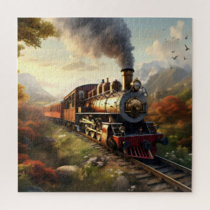 Train on Countryside Jigsaw Puzzle