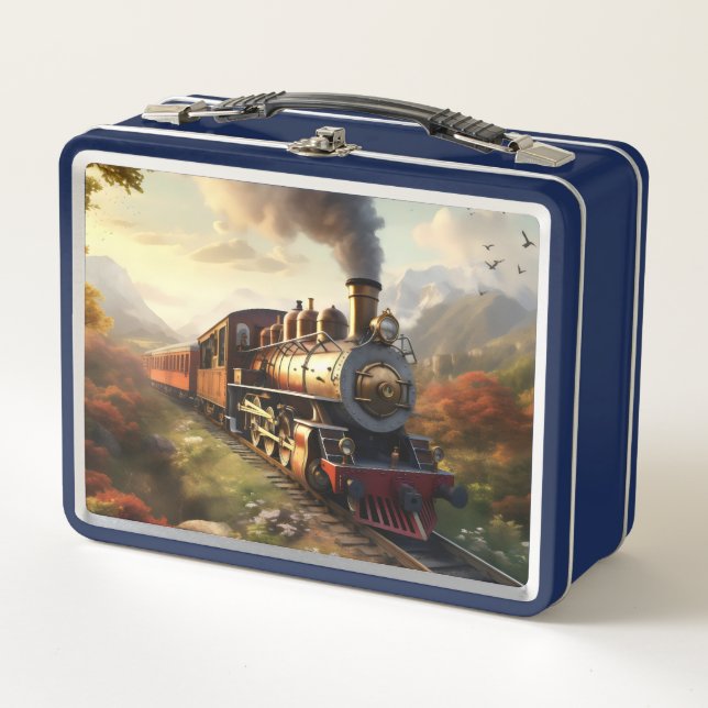 Train on Countryside Metal Lunch Box (Front)