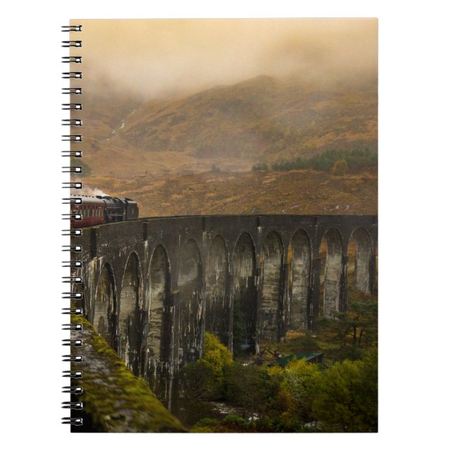 TRAIN ON RAILWAY AT DAYTIME NOTEBOOK (Front)