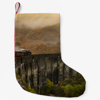 TRAIN ON RAILWAY AT DAYTIME SMALL CHRISTMAS STOCKING