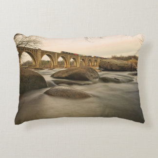 Train over James River Decorative Cushion